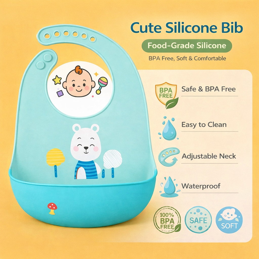 SOFT & WATERPROOF BABY BIBS